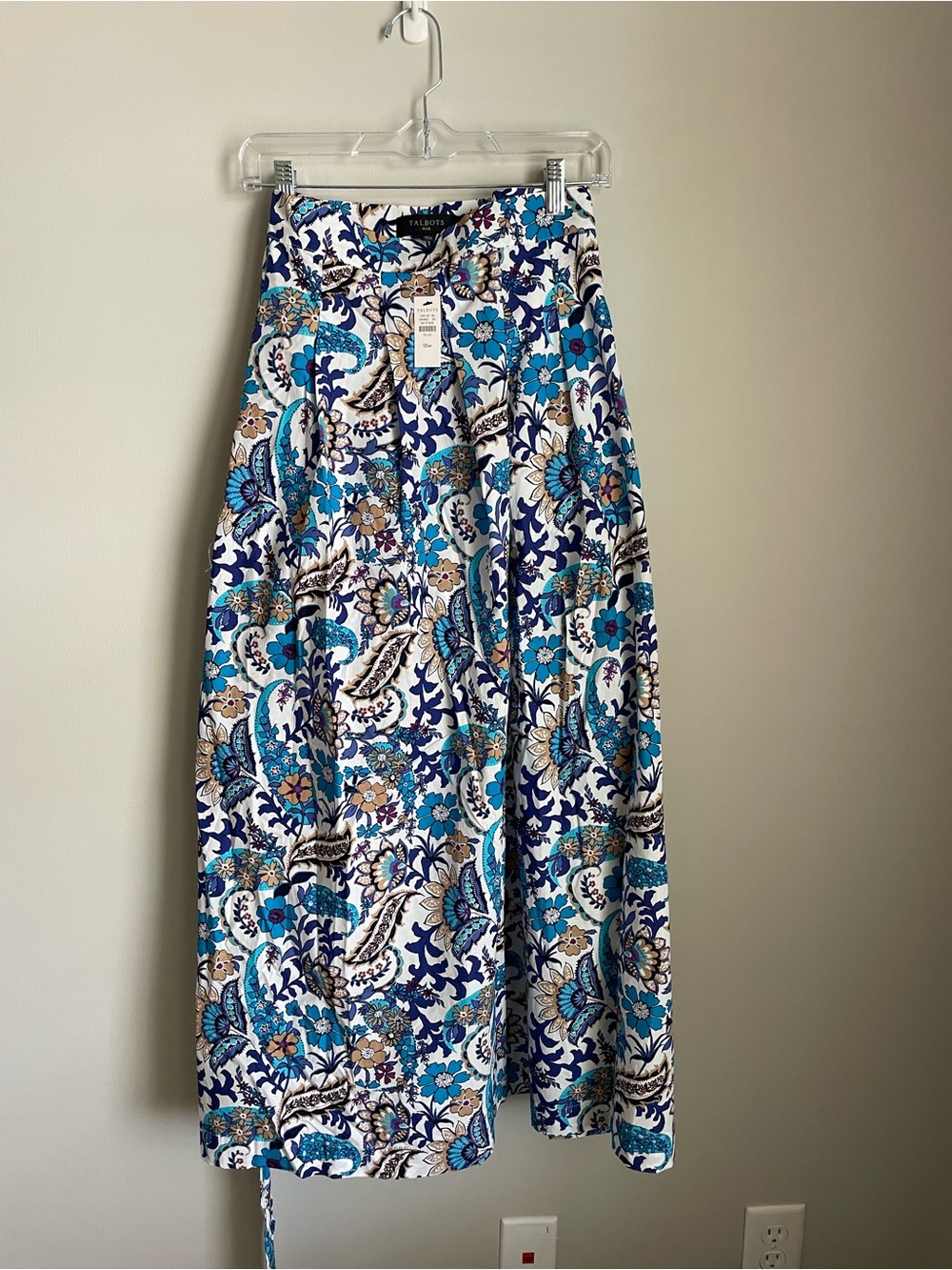 Talbots Blue and White Floral Maxi Skirt